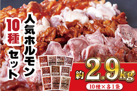 【味付きで簡単便利！】工場直送 人気焼肉ホルモン10種【豊味館】味付肉 ホルモン 簡単ホルモン かんたんホルモン 調理 人気ホルモン 味付き ホルモン ハラミ 厚切り 味噌 豚タン ミックスホルモン 豚トロ