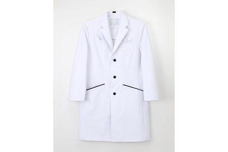 男子シングルドクターコート【M】白衣 メンズ 聴診器専用ポケット付き SD-3350