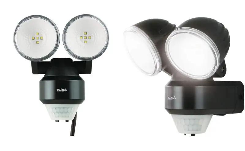 大進 DLA-N4T200スタンダートLEDセンサーライト2灯式 防犯ライト 100V 防雨 屋外 人感センサー 4939736902202