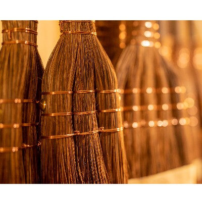 国産シダ箒 5玉