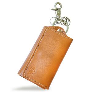 ＜カラー選択可能＞スリムフィットインキーケース【福岡市内製造】 キャメル