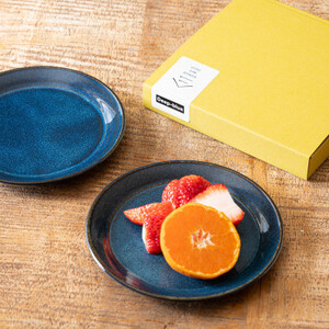 【美濃焼】 北欧/深ブルー 15cm プレート 2枚セット 35193656 瑞浪市 / やまに 食器 皿 陶磁器 [AZCR001]