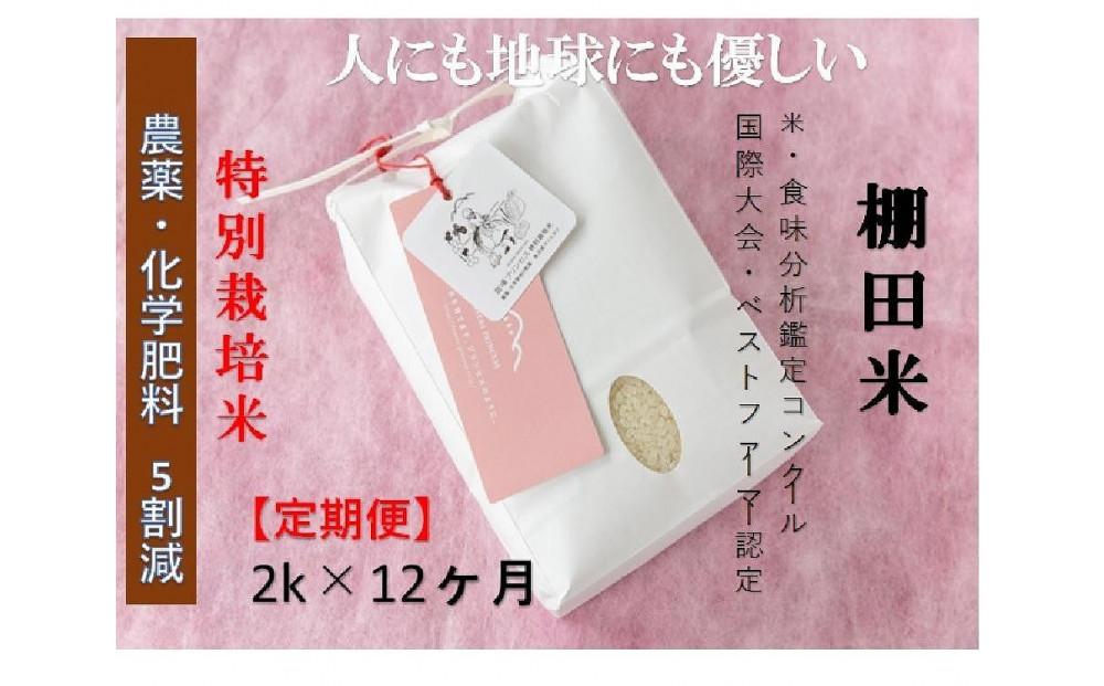 【令和8年産先行予約】【12ヶ月定期便】【農薬化学肥料5割減】魚沼コシヒカリ 苗場プリンセス 特別栽培米 精米 2kg （2kg×1袋） 計24kg127523-031