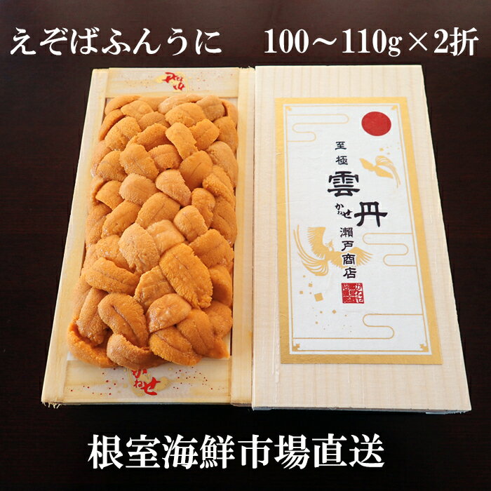 【ふるさと納税】エゾバフンウニ（黄系）100〜110g×2折[2026年1月中旬以降発送] F-14032