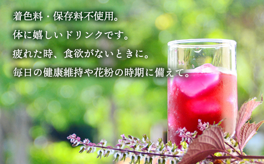 東白川村産赤しそ使用！ しそしそばなし 6本 720ml 東白川村 しそジュース 紫蘇ジュース ジュース 飲料 飲み物 赤しそ 赤紫蘇 つちのこの村
