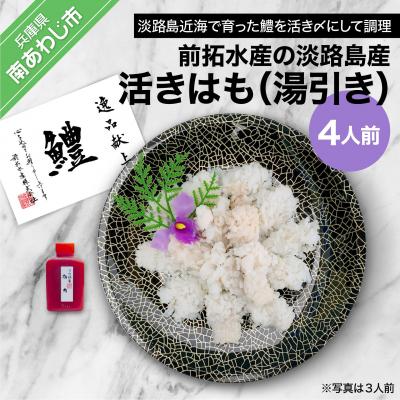 ふるさと納税 南あわじ市 【冷凍】前拓水産の淡路島産活きはも(湯引き)4人前　◆配送6月3日〜8月30日