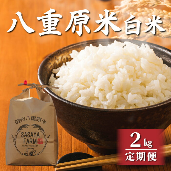 【ふるさと納税】令和7年新米予約【定期便】八重原米2kg（2kg×1袋）白米　※2025年10月以降順次発送｜笹屋農園