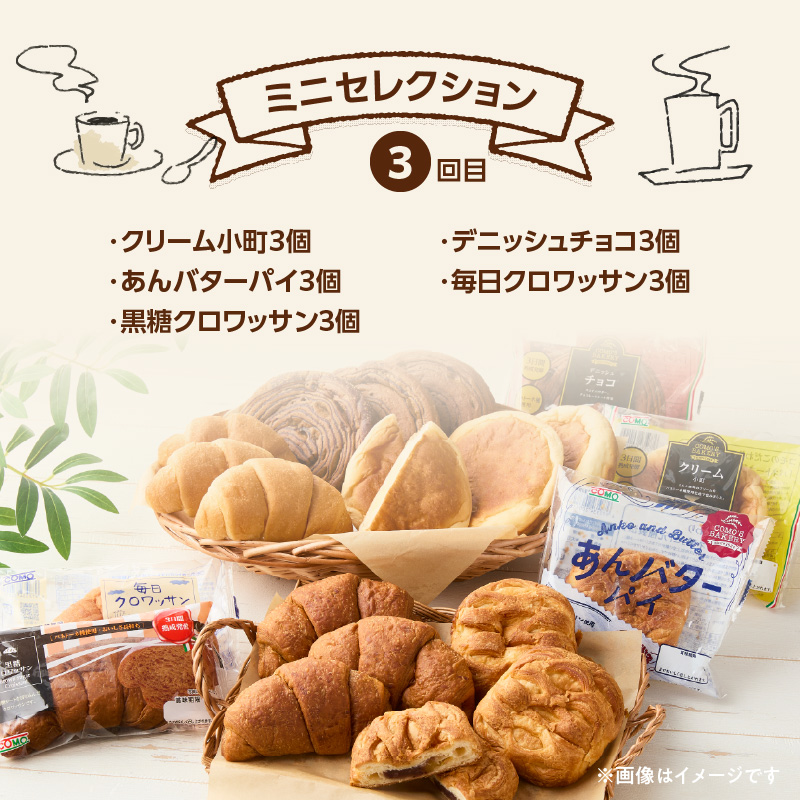 【3ヶ月定期便】【賞味期限60日間】コモパン　人気の3セット定期便（計59個）／災害用備蓄 保存食 非常食 防災グッズにも