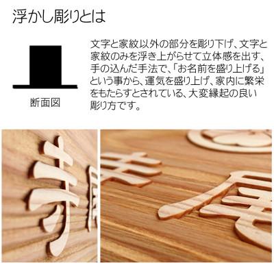 ふるさと納税 福知山市 木製家紋浮かし彫り表札(正方形) |  | 01