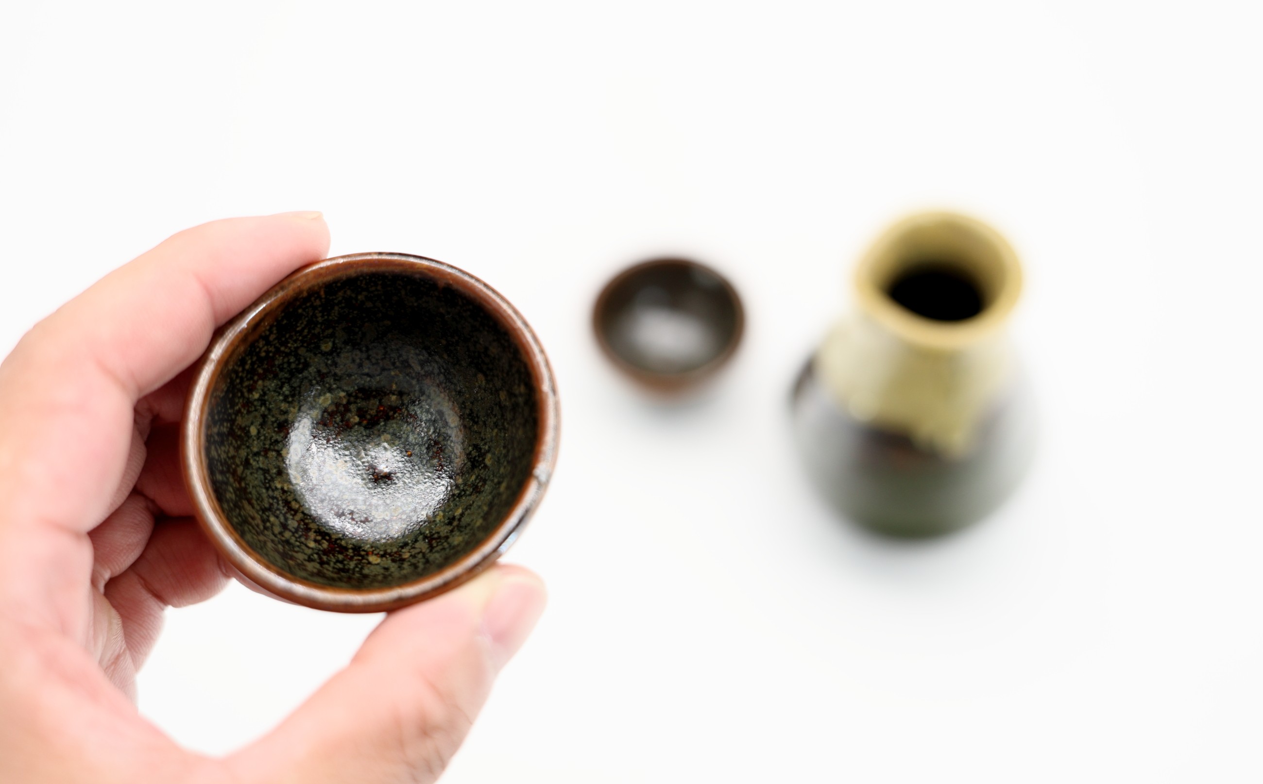 鉄釉酒器揃