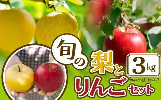 【先行予約】数量限定・期間限定【陽気な母さんの店】 Ｒ8年産「旬の梨とりんご詰合」（3kg）50P3426【陽気な母さんの店 】