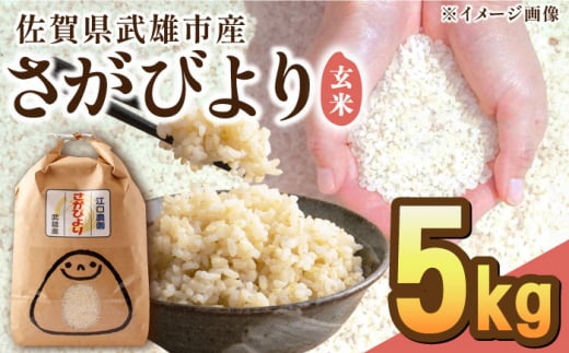 【新米 先行予約】【10月下旬以降順次発送】＜14年連続特A評価＞令和6年産 新米 さがびより 玄米 5kg /江口農園[UBF010] 玄米 米 お米 佐賀県産 特A