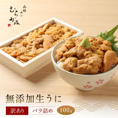 ふるさと納税 北斗市 「うにむらかみ」無添加生うに　訳ありバラ詰め　100g