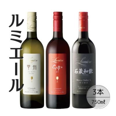 ふるさと納税 笛吹市 ルミエールおすすめ赤白ワイン3本セット 167-127