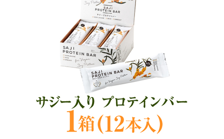 シーベリープロテインバー 1箱（12本入り）シーベリーとソイプロテインの低糖質バー 動物性不使用 保存料不使用 毎日の栄養バランス サジープロテインバー 豆 栄養食 朝食 岐阜市/宝島ジャパン[AND