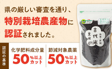 【6回定期便】自然農法で育てた 古代米 黒米 1.2kg（300g×4袋）雑穀米 /永尾 忠則[UAS018] 雑穀米 栽培期間中農薬不使用 特別栽培米 雑穀米セット 雑穀 常温 小分け チャック 古