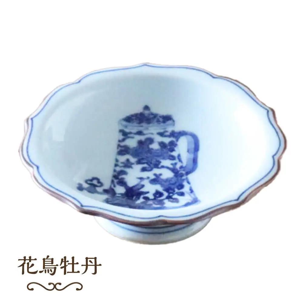 【波佐見焼】古伊万里文様 桔梗渕高台小皿 5枚セット【西日本陶器】[AC278]
