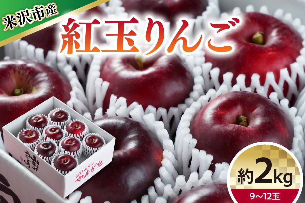 
                  【 令和8年産 】 紅玉 （ りんご ） 約2kg 9～12玉 〔 10月中旬～お届け 〕 2026年産 りんご リンゴ 林檎 産地直送 山形県 米沢市
                