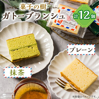 【ふるさと納税】ガトーブランシュ　12個箱入り(プレーン6個・抹茶6個)【配送不可地域：離島】【1488052】