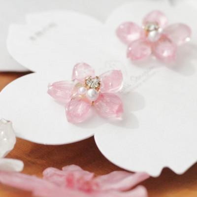 ふるさと納税 太宰府市 『ソメイヨシノ』桜のピアス　ピンク |  | 01