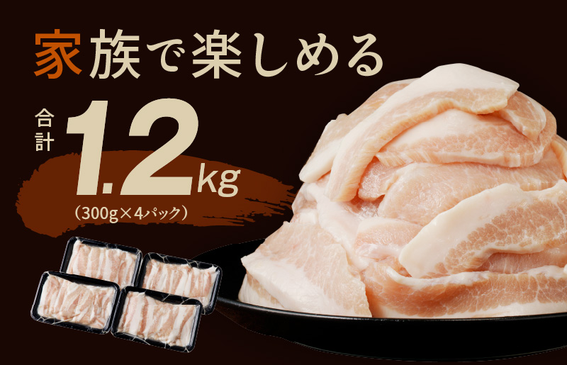 味付き 豚トロ 1.2kg【小分け 300g×4P 焼肉用 塩だれ 焼くだけ 小分け BBQ やきにく 数量限定】 010B1514