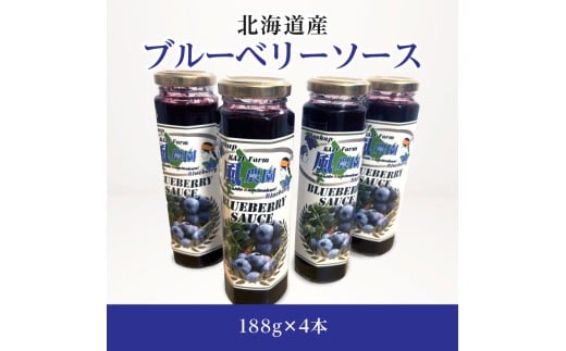ブルーベリーソース（188g×4本セット）　ノーザンハイブッシュ系品種　国産　人気　フルーツ　果物　くだもの　スイーツ　加工品　ポリフェノール