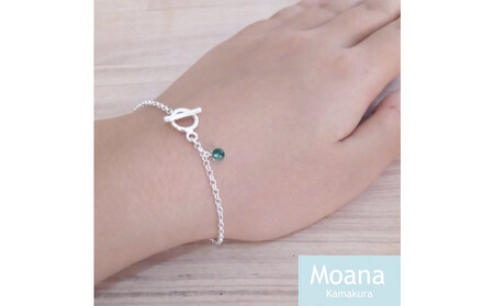 【Crystal Emerald 】シンプルボールブレスレット