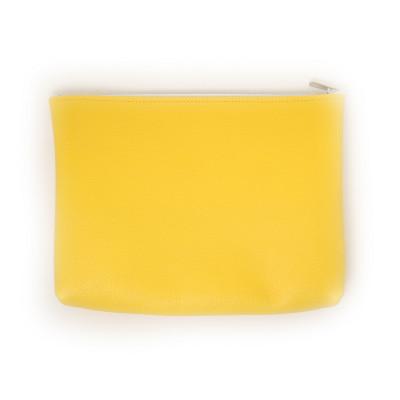 ふるさと納税 鎌倉市 MASSTARD -MINIMAL LEATHER POUCH LARGE-YELLOW |  | 01