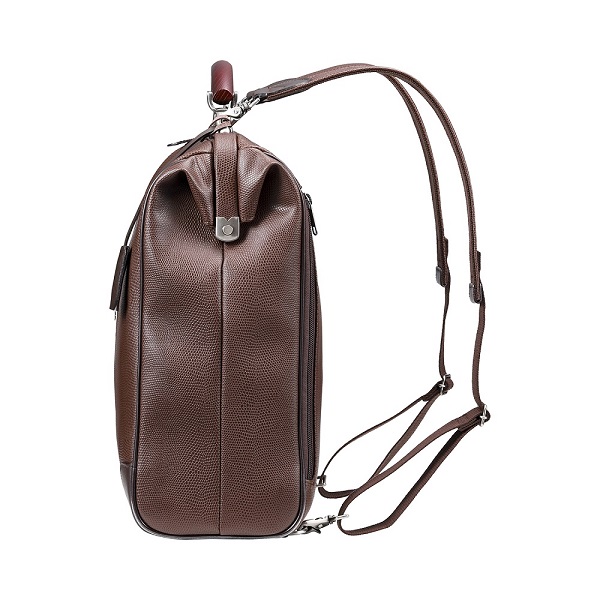 【高島屋選定品】豊岡鞄 YOUTA LIZARD 3way 縦ダレスL (YK3) チョコ / 木和田正昭商店 ダレスバッグ メンズ レディース 縦型 バッグ ショルダー リュック A4ファイル対応