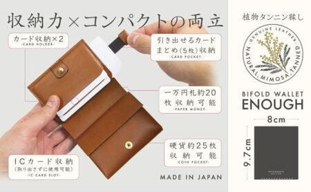 湘南工房 折革コンパクト2ツ折り財布【ネイビー】