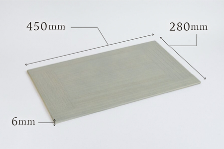 KIRI Place Mat（2枚組）【グレー】《 1枚のサイズ：450×280×6（mm）》ランチョンマット プレースマット テーブルコーディネート 敷物 木製 無垢材桐 天然木 お手入れ簡単 加茂