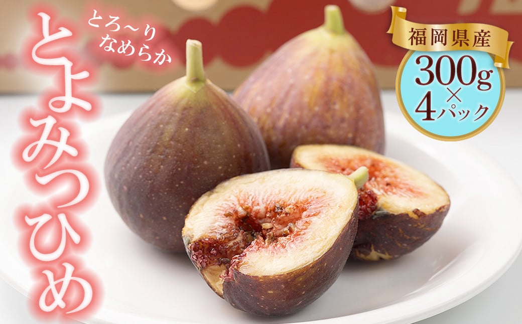
            3V15 福岡限定!ブランドいちじく「とよみつひめ」約300g×4パック
          
