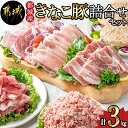 【ふるさと納税】都城産「きなこ豚」詰め合わせセット - ブランド豚 柔らかい豚肉 豚バラ焼肉用/豚ロース生姜焼き/豚肩ロース焼き肉/ウデ・モモ小間切れ/モモミンチ/ハンバーグ 送料無料 MA-1206【宮崎県都城市は2年連続ふるさと納税日本一！】