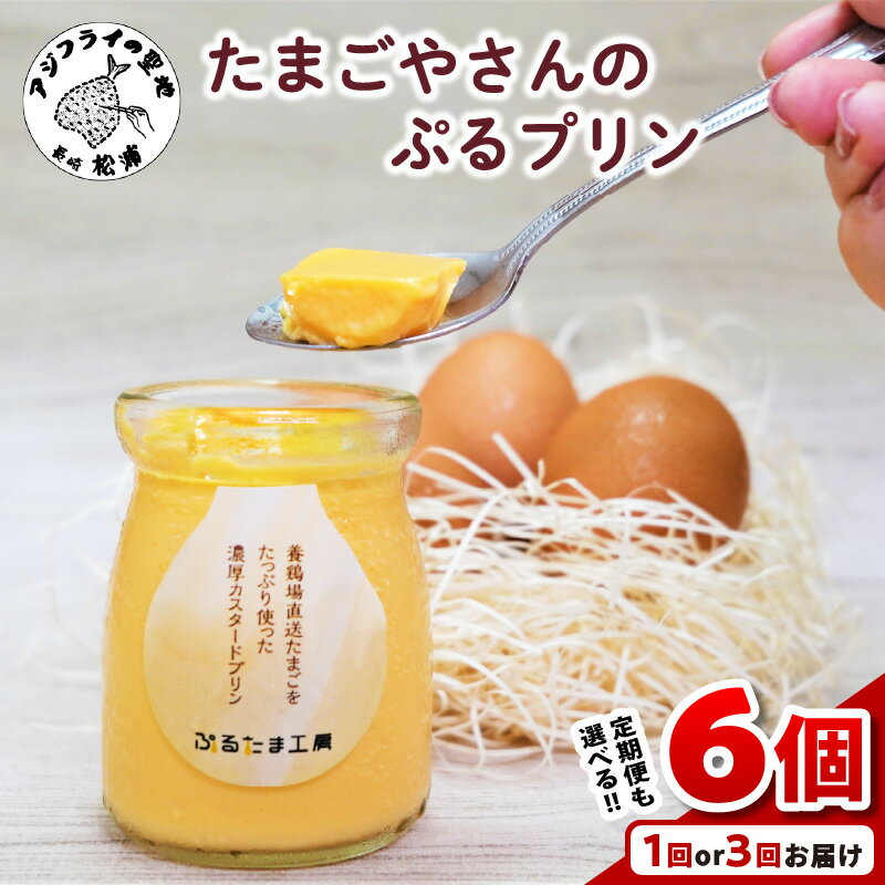 【ふるさと納税】＼お中元／たまごやさんのぷるプリン 6個入(濃厚仕立て) 1回 3回 選べる 回数 定期便