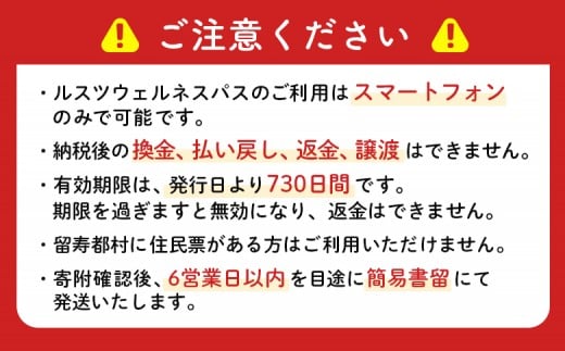留寿都村e街ギフト ルスツウェルネスパス 90,000円分