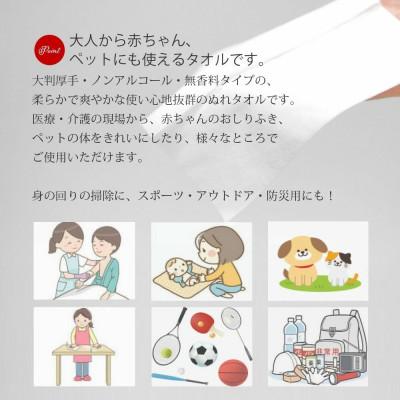 ふるさと納税 新居浜市 ウェットタオル 大判 厚手 さわやかたおるちゃん (バケツ型 150枚入) ×2個 【SPC】 |  | 01