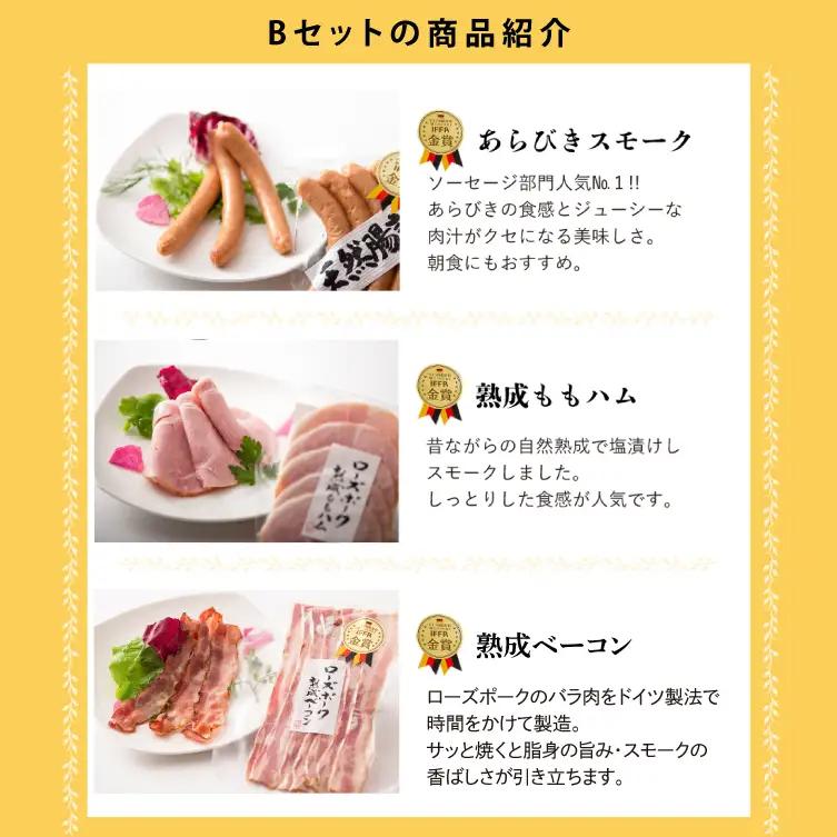 ハム ソーセージ 詰め合わせ IFFA金賞 老舗肉屋の手作りBセット 肉のイイジマ  黒毛和牛 茨城県 水戸市（DU-93）