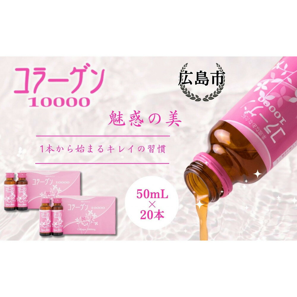 【ふるさと納税】コラーゲン10000 50mL×10本入り 2セット | コラーゲン 美容 健康 綺麗 肌ツヤ ヒアルロン酸 美肌 栄養補給 続けやすい 人気 おすすめ 送料無料
