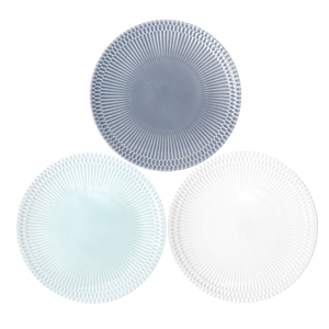 【3色SET】美濃焼 さざなみ 20丸皿 19.7×2.7cm 520g 小田陶器【1440352】