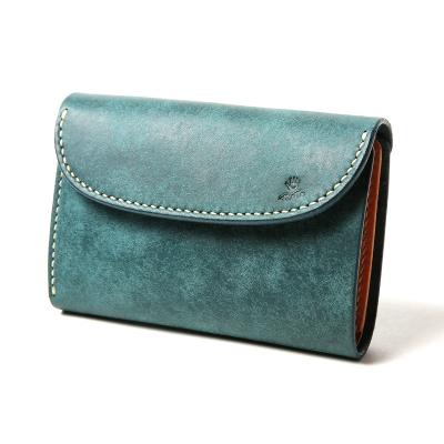 ふるさと納税 米子市 MOTOマットバケッタ三つ折りミドルウォレット(BLUE)本池秀夫監修