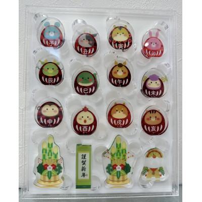 ふるさと納税 羽島市 季節のアクリル積み木　収納ケース付〜1月〜 |  | 03