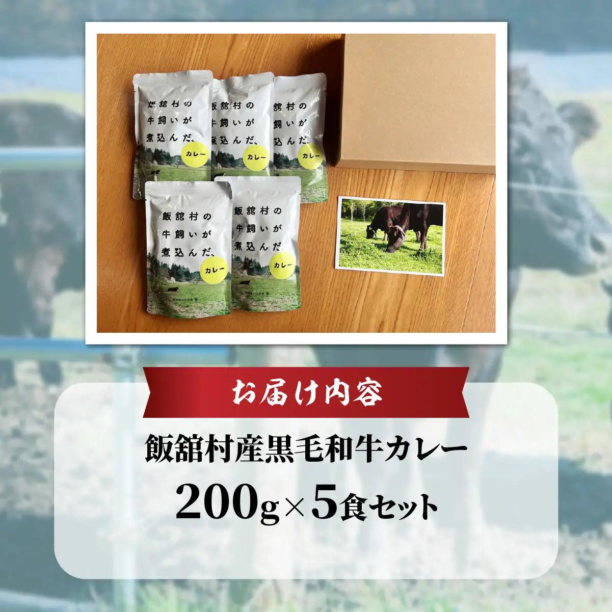 飯舘産黒毛和牛カレー　5食セット ITTAH009