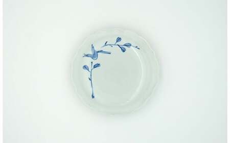 A15-72 有田焼 花鳥紋スープ碗皿 青雅堂