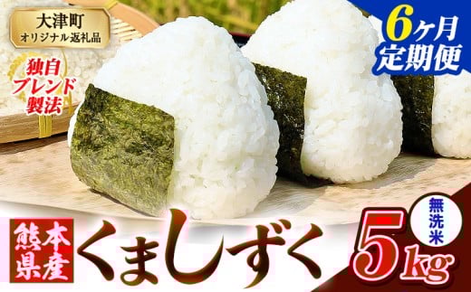 【6ヶ月定期便】無洗米 熊本県産 ブレンド米 くましずく 5kg 熊本県産 ふるさと納税 無洗米 精米 米 こめ ふるさとのうぜい コメ お米 おこめ《申込み翌月から発送》