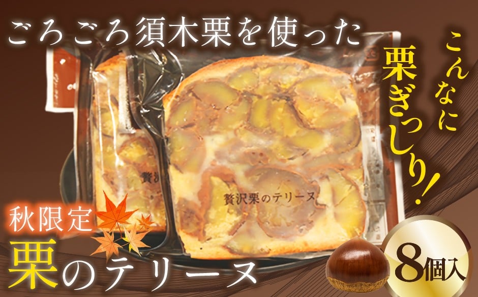 
            【数量限定で復活！】ごろごろ須木栗の贅沢テリーヌ（8個入り） 栗菓子 マロン 栗スイーツ 国産 栗 くり クリ 贅沢 お取り寄せスイーツ ギフト 和スイーツ人気 スイーツ ギフト 贈答用 数量限定
          