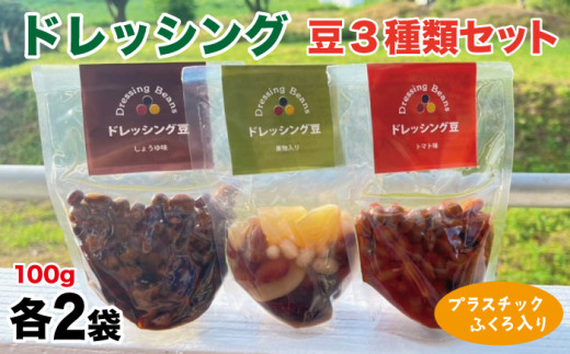 ドレッシング豆 3種類  ( トマト味 しょうゆ味 果実入り )  セット （プラスチック袋入り） 【雫石創作農園】 /  味付き 味付き豆 ビーンズ まめ ドレッシング とまと トマト 醤油 しょう油 果実 加工品 3種 セット 食品 簡単 付け合わせ 付け合せ 食べ比べ 味比べ 黒豆 大豆
