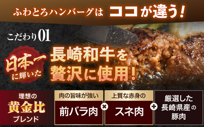 ながさきふわとろハンバーグ　150g×10個入 / ハンバーグ はんばーぐ　肉 牛肉 豚肉 おかず　惣菜 / 諫早市 / ワールド・ミート有限会社 [AHBG009]