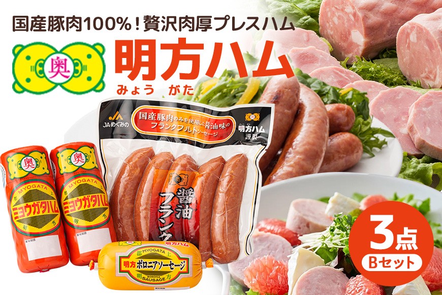 
            B-4　明方ハムBセット
          