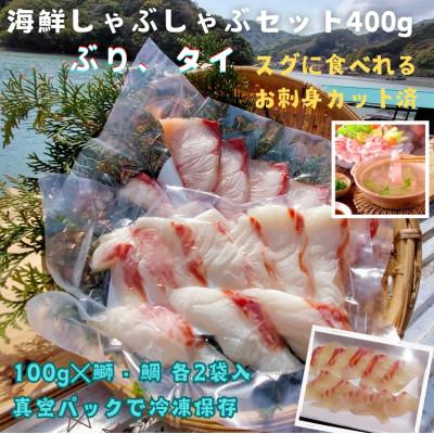 ふるさと納税 南伊勢町 タイ ブリ 海鮮 しゃぶしゃぶ 100g 各2袋 計400g 刺身カット済 伊勢志摩産 産地直送