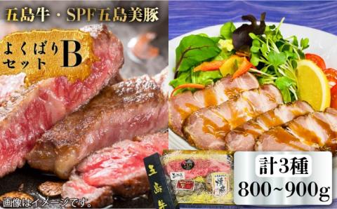 【日時指定必須】よくばりセットBタイプ【五島牛・長崎県産SPF五島美豚】 牛肉 牛 肉 豚肉【鬼岳牧場】 [PEK028]